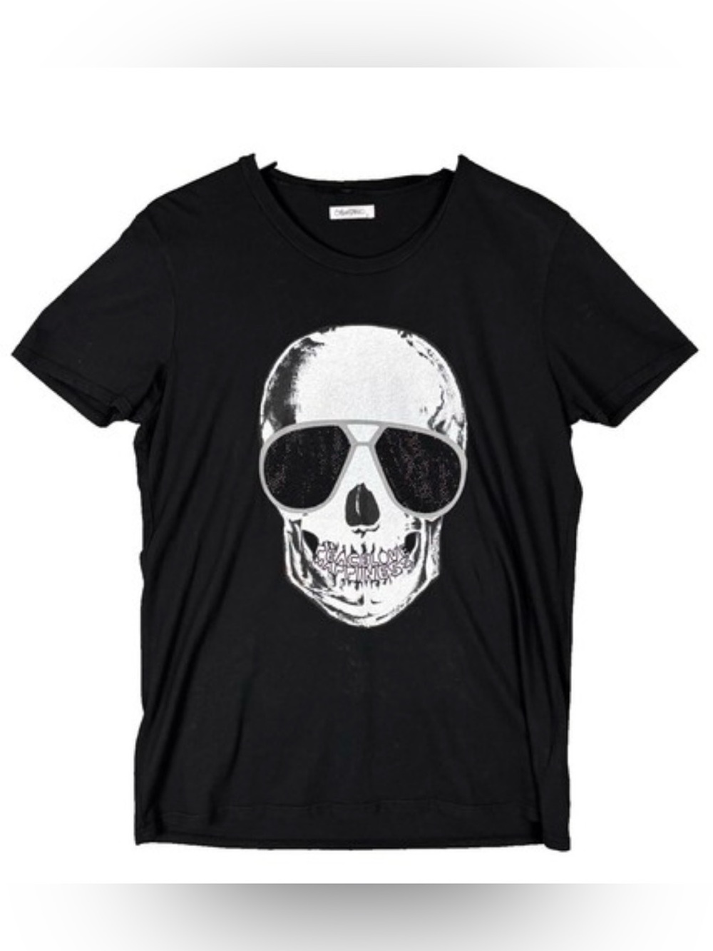 Lauren Moshi Black Graphic Skull Tee